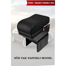 Automod Transit Connect 2012 Uyumlu Lüks Tip Yastıklı Model Kol Dayama Siyah Deri
