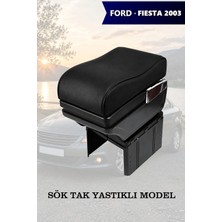 Automod Fiesta 2003 Uyumlu Yastıklı Model Lüks Tip Siyah Deri Kol Dayama