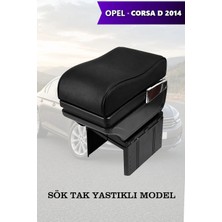 Automod Opel Corsa D 2014 Uyumlu Kol Dayama Siyah Deri Yastıklı Model Lüks Tip