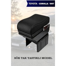Automod Corolla 1997 Uyumlu Kol Dayama Siyah Deri Yastıklı Model Lüks Tip