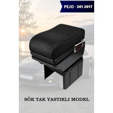 Automod Pejo 301 2017 Uyumlu Yastıklı Model Kol Dayama Siyah Deri Lüks Tip