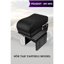 Automod Peugeot 2072012 Uyumlu Yastıklı Model Kol Dayama Siyah Deri Lüks Tip