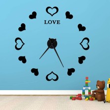 Dıy Clock Modern Nesil Dıy 3D Dekoratif Büyük Boy Sticker Duvar Saati