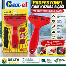 Max-El Profesyonel Cam Kazıma Bıçağı | Abs Gövde | Yedek Bıçaklı | Cam & Fayans Kazıyıcı