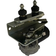 Ais 24V SİLECEK MOTORU MEKANİZMALI ÇİFT MİLLİ (M8/M8 CIVATA) (KISA MİL) (DEMİRLİ)