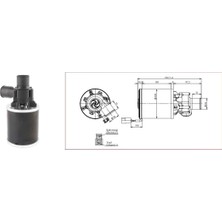 Kormas 24V Santrifüj Devirdaim Su Pompası Büyük Tip (6000 Lt/h) (38 Mm)