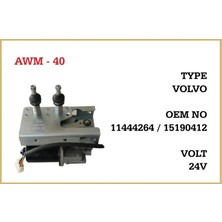 Ais 24V SİLECEK MOTORU MEKANİZMALI ÇİFT MİLLİ (M8/M8 CIVATA) (BÜYÜK TİP)