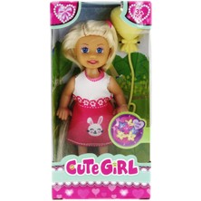 Kaia Life Cute Girl Sarı Balonlu Sarışın Mini Bebek