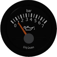 Ölçüsan 24V Yağ Saati 7 Bar 52 mm