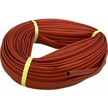 YLZ 12 mm Izoleli Cam Elyaf Makaron (Yanmaz Makaron) (Parlak) (-60°c +250°C) (1 Mt)