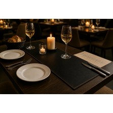 LWA Leather Eskitme Görünümlü Deri Masa Örtüsü, El Yapımı Pamuk Astarlı Birinci Sınıf Deri Masa Örtüsü 30 × 181 cm