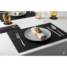 LWA Leather Eskitilmiş Deri Masa Örtüsü ve Bardak Altlığı Seti, El Yapımı Yemek Masası Örtüleri, Kişiselleştirilmiş Masa Örtüleri, 6'lı Set