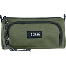 Jacbag Prime İki Bölmeli Kalem Kutusu Haki Polyester Malzeme ile 90-100 Kalem Kapasitesi