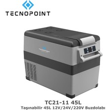 12V-24V-220V Oto Buzdolabı (-20 Hızlı Soğutma) Dijital Ekran (5V 1A USB Girişli) 45 Lt