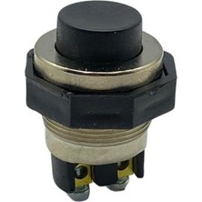 Buton Metal (Vidalı) (22 Mm) Siyah