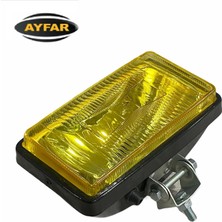 AYFAR SİS LAMBASI DİKDÖRTGEN BÜYÜK SARI METAL (KAPAKSIZ) (DESENLİ CAM) (223*127*96 MM)