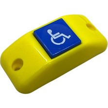 Sanel Stop Butonu Düz Tip (Engelli) (Sarı) (80*38 Mm)