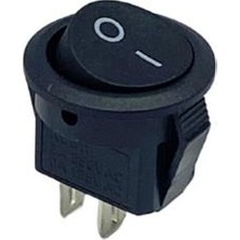 YLZ TUŞLU ANAHTAR MINI YUVARLAK (2 FİŞ) (ON-OFF) (3A 250V / 6A 125V AC) (16 MM) KCD11