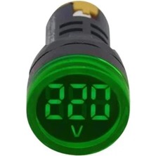 24V-550V Dijital Voltmetre (Ledli) (22/29.5 Mm) Yeşil