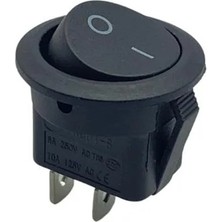 YLZ TUŞLU ANAHTAR YUVARLAK (2 FİŞ) (6A 250V / 20A 125V AC) (ON-OFF) (20 MM)