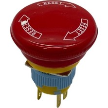 YLZ ACİL STOP BUTONU (KALICI) (ON/OFF) (16 MM) KIRMIZI 2NC KONTAKLI