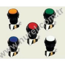Nurel Havalı Kapı Butonu Işıklı (23 Mm) Kırmızı