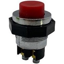 Nurel Buton Metal (Vidalı) (22 Mm) Kırmızı