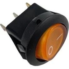 Win Win TUŞLU ANAHTAR LED IŞIKLI SARI (YUVARLAK) (20 MM)