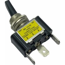 YLZ Çıt-Çıt Anahtar 3 Fişli Işıklı Metal (On-Off) (12V Dc 30A) Orta Boy
