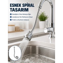 Mikasso Çok Fonksiyonlu Musluk Uzatma Aparatı 360° Hareketli Krom Musluk Başlığı Belirtilmemiş Çok Renkli