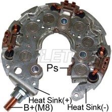 Mobiletron DİYOT TABLASI DENSO TİPİ 150 A (M8 CİVATA) (117 MM) FORD-LAND ROVER-PEUGEOT