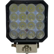 MARS 10V-30V ÇALIŞMA LAMBASI KARE 48W (16 LEDLİ) (110*110*35 MM)