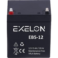 Exelon 12V 5 Ah Akü Kuru Tip (91*70*102) (1,33 Kg) Vrla Battery