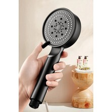 Mikasso 5 Fonksiyonlu Yüksek Basınçlı Spray Modlu Siyah Duş Başlığı Yumuşak Soft Akış Modlu Duş Başlığı Eva