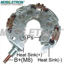 Mobiletron DİYOT TABLASI DENSO TİPİ 150 A (M8 CİVATA) (117 MM) FORD-LAND ROVER-PEUGEOT