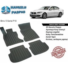 3D Araç Paspası (Siyah) (4 Parça) Bmw 5 Serisi (F10 Uyumlu) 2014