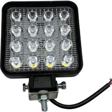YLZ 8V-110V ÇALIŞMA LAMBASI KARE (16 LEDLİ 48W) (108*108*28 MM)