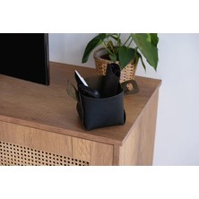 LWA Leather Eskitilmiş Deri Saklama Sepeti, El Yapımı Düzenleyici Kutu, 3'lü Set