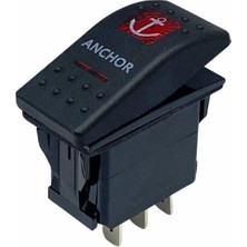 YLZ Tuşlu Anahtar Çapa Irgatı (4 Fiş) (Çift Devre) (12V 20A DC/24V 10A Dc) Marin