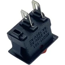 YLZ Tuşlu Anahtar Mikro Kırmızı (2 Fiş) (On-Off) (3A 250V / 6A 125V Ac) KCD11-101