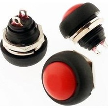 YLZ Mini Buton Yaylı (12 Mm) Kırmızı