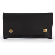 LWA Leather Hakiki Eskitme Deri Tütün Kılıfı - El Yapımı Tütün & Pipo Aksesuar Kesesi Sade