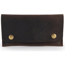 LWA Leather Hakiki Eskitme Deri Tütün Kılıfı - El Yapımı Tütün & Pipo Aksesuar Kesesi Her Ikiside