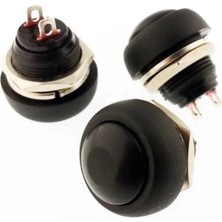 YLZ Mini Buton Yaylı (12 Mm) Sıyah