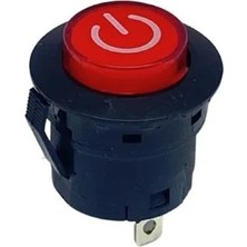 YLZ Rocker Buton Yaylı (Power Işaretli-Kırmızı Işıksız) (26 Mm) (Pbs3 16A 250V Ac T85)