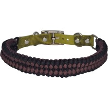 Moonparacord Köpek Tasması Siyah Kahverengi Renk 40 -46 cm