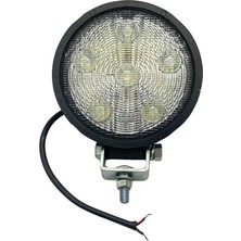 9V-30V Çalışma Lambası Yuvarlak (Kalın Tip Metal) (6 Ledli) (121 Mm)