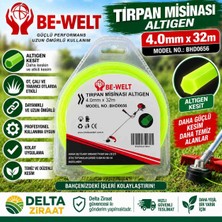 Be-Welt Tırpan Misinası Altıgen Kesit 4.0 mm x 32 Metre – Profesyonel Tırpan Misinası
