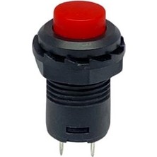 YLZ Mini Buton Pls (Kalıcı) (On-Off) (12 Mm) Kırmızı