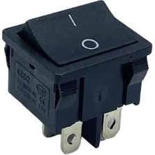 YLZ Tuşlu Anahtar (Kare Orta Boy) (Yaylı) (4 Fiş) (On/off) (6A 250V / 10A 125V Ac)